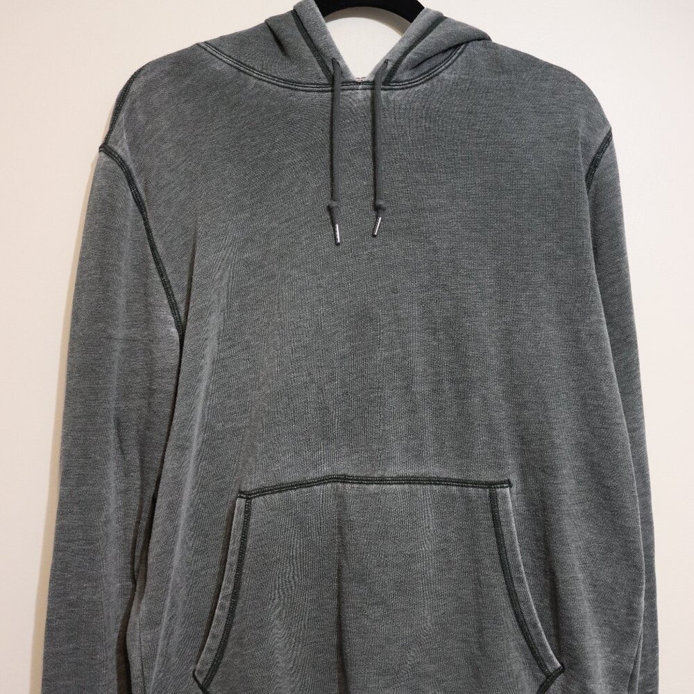 Flag & Anthem washed gray pullover hoodie sweatshirt gray size L